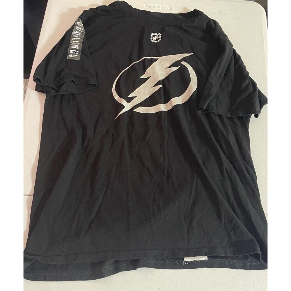 Fanatics Tampa Bay Lightning Nikita Kucherov 86 NHL T-Shirt Black Mens Large